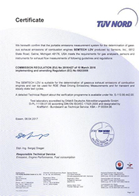 Sensors TUV Certificate