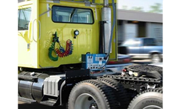 Truck emission measuring system