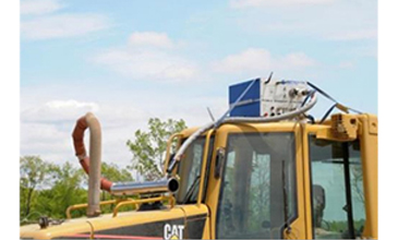 Construction equipment emission measuring system